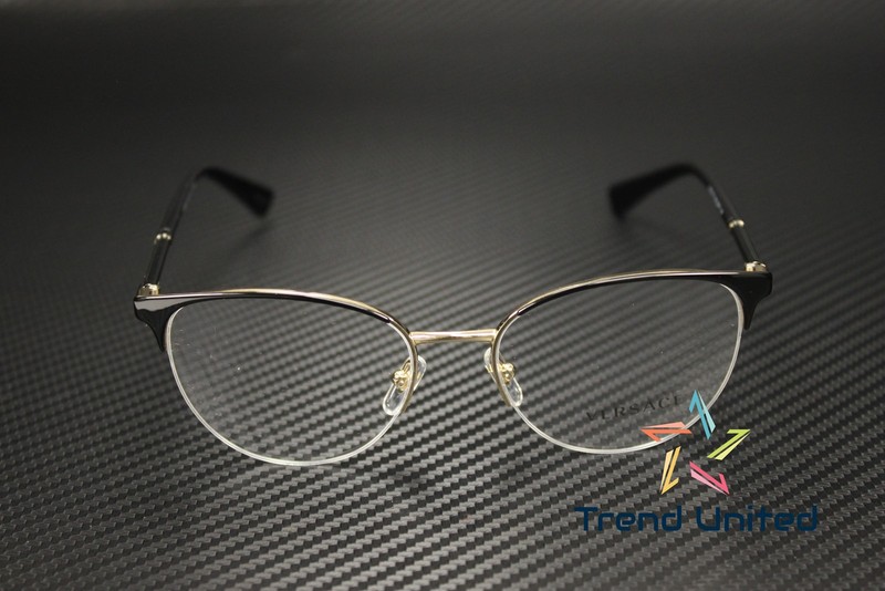 VERSACE VE1247 1252 Black Pale Gold Demo Lens 52 mm Women's Eyeglasses gallery
