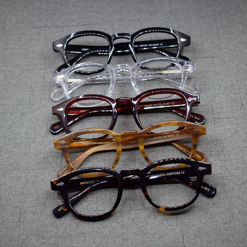 Retro Acetate glasses johnny depp eyeglasses Women men's glasses 44/46/49mm gallery