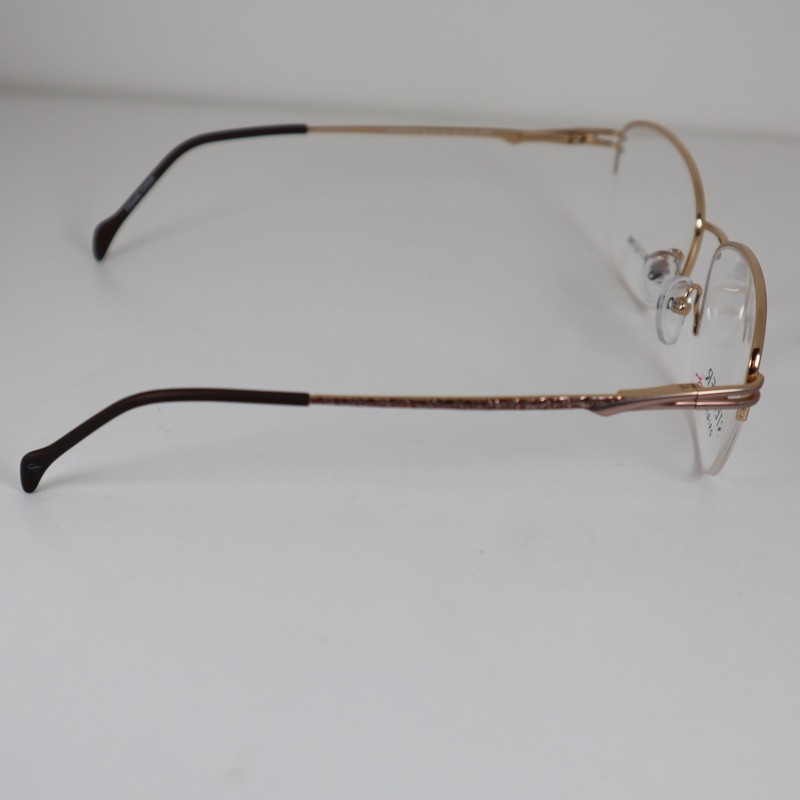 Stepper SI-50155 F082 Gold Half Rim Titanium Eyeglasses Frames 52-16-130mm gallery