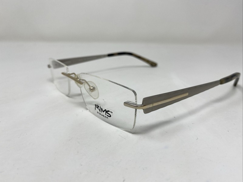 Rims Eyewear R3 1015 Gold/Platinum 53-19-145 Rimless Eyeglasses Frame YX56 gallery