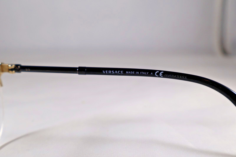 New Versace Eyeglasses Frames Only MOD.1247 1252 Unisex Black/Gold 52*17 140 gallery
