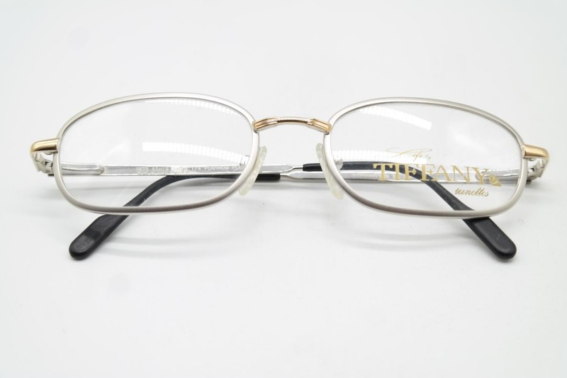Vintage Glasses Life By TIFANY T673 Platinum Plated Silver Gold Oval Eyeglasses gallery