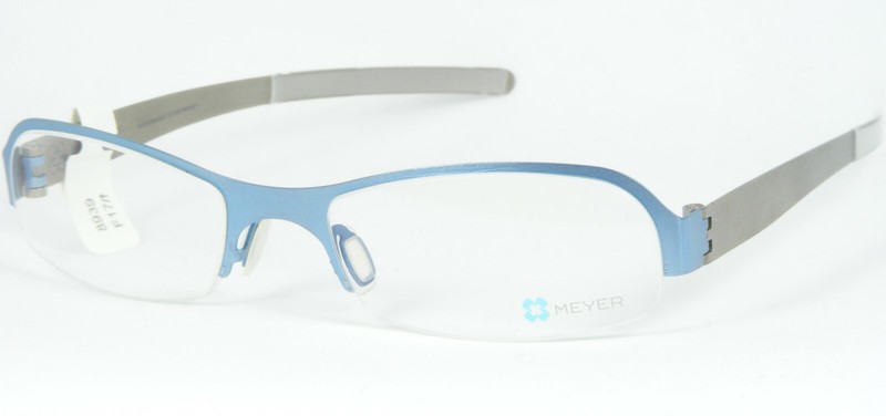 MEYER 2032 17 BLUE METALLIC EYEGLASSES GLASSES PURE TITANIUM 51-16-134mm Germany