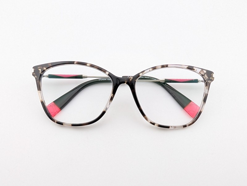 Furla Eyeglasses, Frames Only, VFU433K 721Y, 54-15-135, Plastic,Brown/Clear Tort