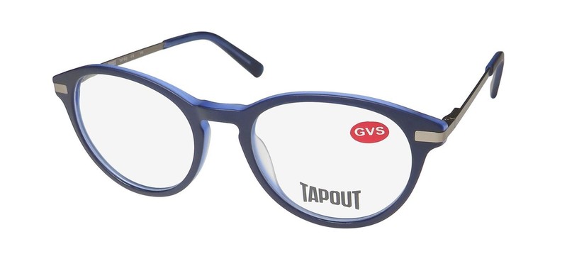 NEW TAPOUT TAP849 EYEGLASSES BLUE OVAL MENS PLASTIC 414 50-19-140 FULL-RIM