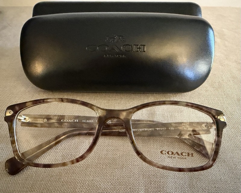 Coach Frame Hc6065 Color 5287 Confetti Light Brown 51-17 Petite New gallery