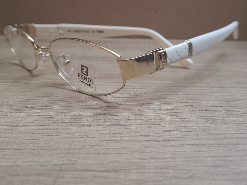 Fendi F784 718 Gold & White Eyeglasses Frames 51-16-135 EXTREMELY RARE