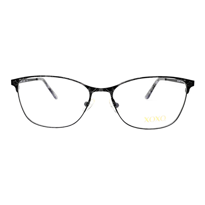 AUTHENTIC & NEW – XOXO – EDEN BLK 55/16/135 – BLACK PATTERNED – EYEGLASSES