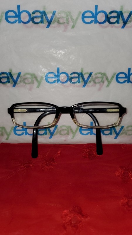 VERSACE 3019 309 Black Clear 49¤16 135 Unisex Rectangle Eyeglasses "Frames Only" gallery