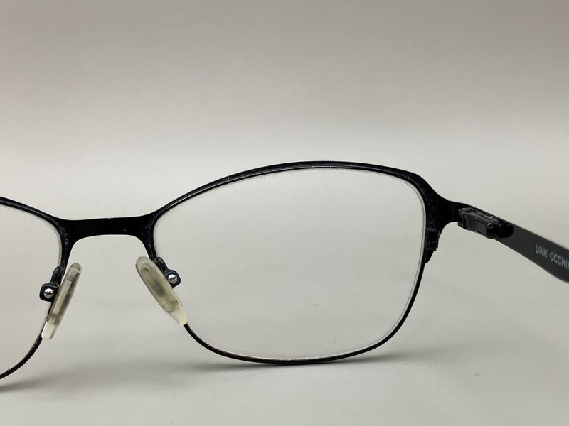 Link Occhiali Link 1629 Black Metal Floral Cat Eye Glasses Flex Temple 54 16 135 gallery
