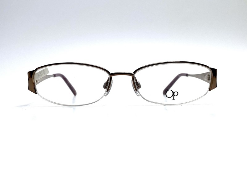 OP Ocean Pacific Gold Teal Blue Oval Rectangular Glasses Tahiti Brown 51 15 135