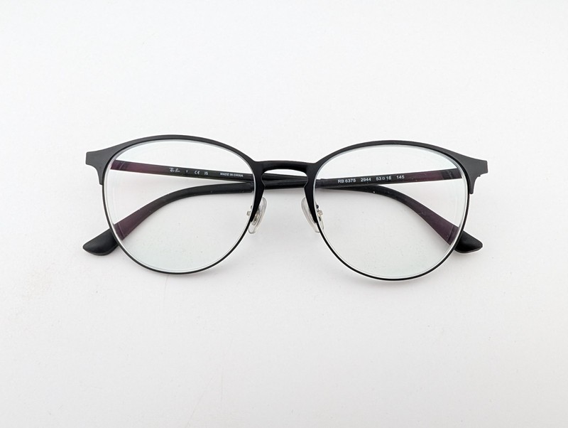 Ray Ban Eyeglasses, Frames Only, RB 6375 2944, 53-18-145, Black, Metal