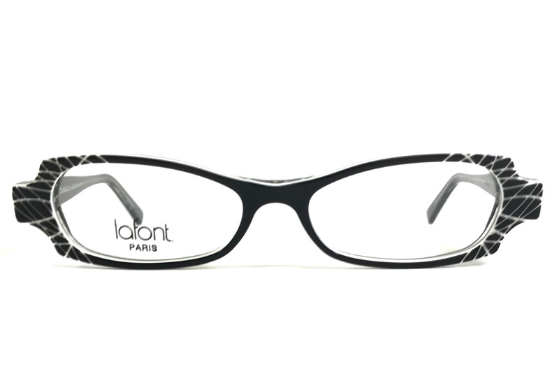Jean Lafont Eyeglasses Frames TIGRESSE 009 Black White Clear Rectangle 50-15-142