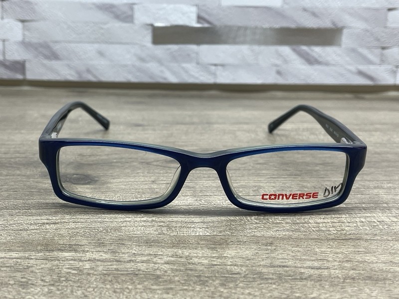 CONVERSE Bold Blue Kids Rectangle Full Rim Eyeglasses 46[]15-125 Frames Only gallery