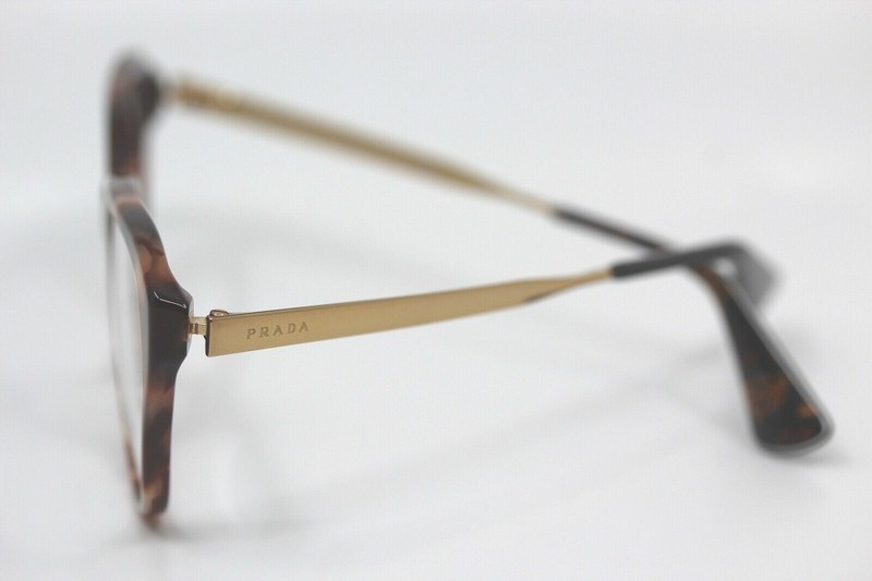 Prada PR28S UE0-1O1 TORTOISE AND GOLD Eyeyeglasses New Authentic 52 gallery