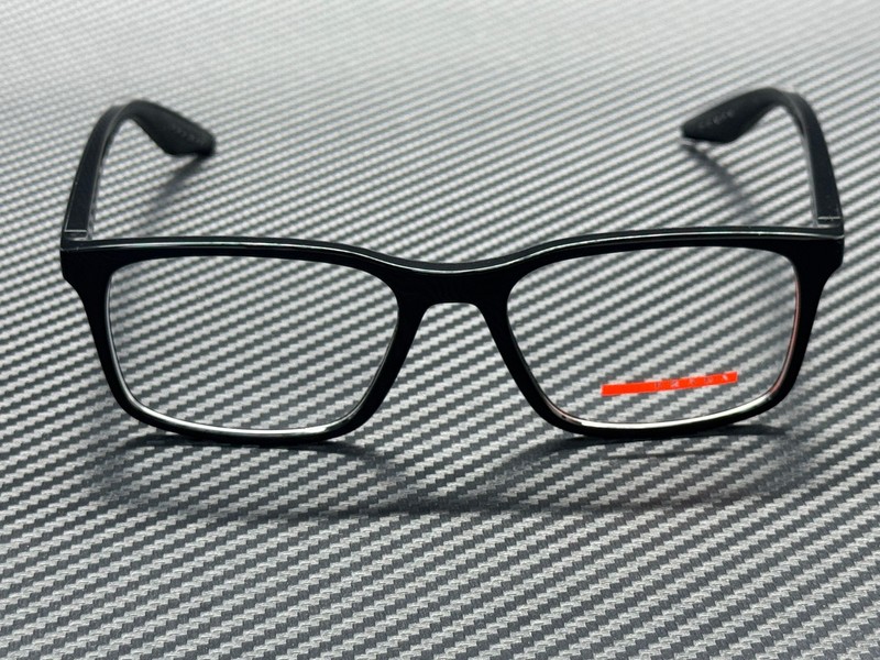 PRADA LINEA ROSSA PS 08RV 1AB1O1 Black Men's 54 mm Eyeglasses gallery