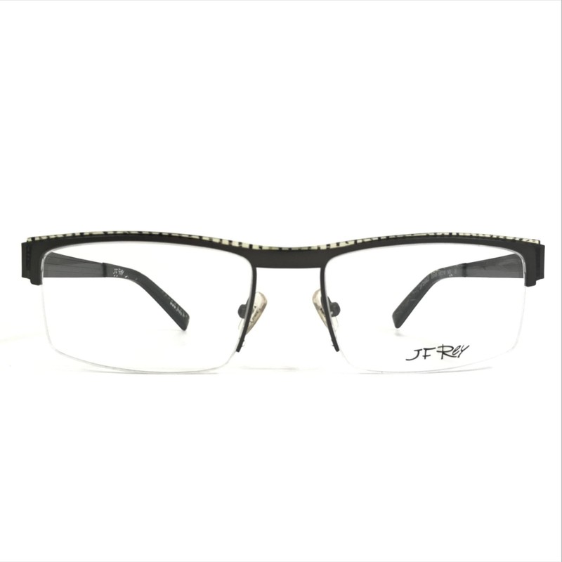 JF Rey Eyeglasses Frames JF2682 0045 Gunmetal Khaki Green Brown 58-19-143