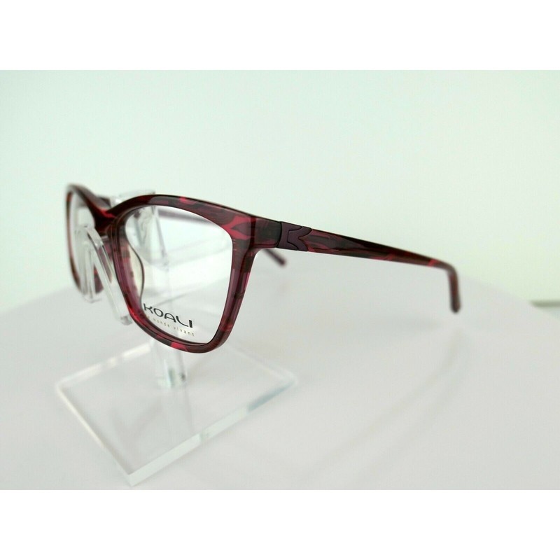 KOALI 7964 K (RR040) Burgundy Transparent 55 x 14 SPRING HINGE Eyeglass Frames gallery