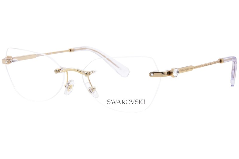 Swarovski SK1031 4004 Eyeglasses Women’s Gold Rimless Style 58mm