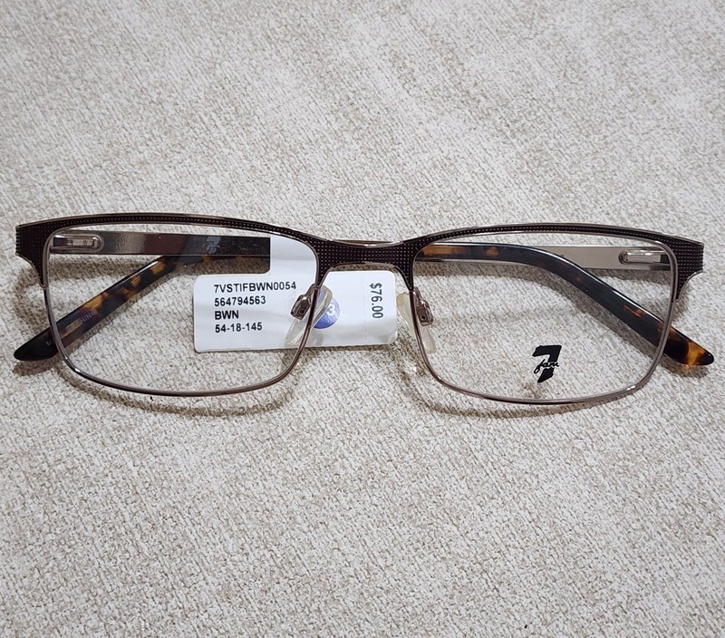 SEVEN FOR ALL MANKIND 7 FAM STINSON Eywglasses BWN 54-18-145 Brown Metal