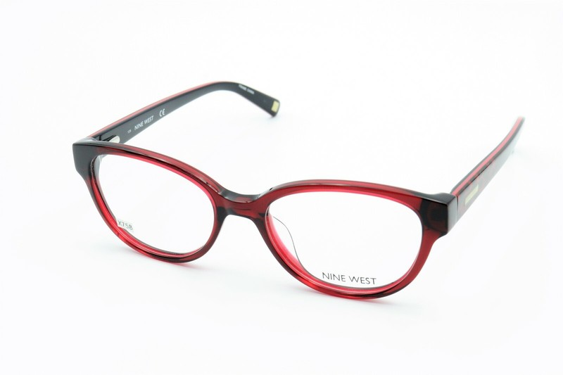 NINE WEST NW5101 602 Crystal Burgundy 49-16-135 Eyeglass Frames Flex Hinges X758