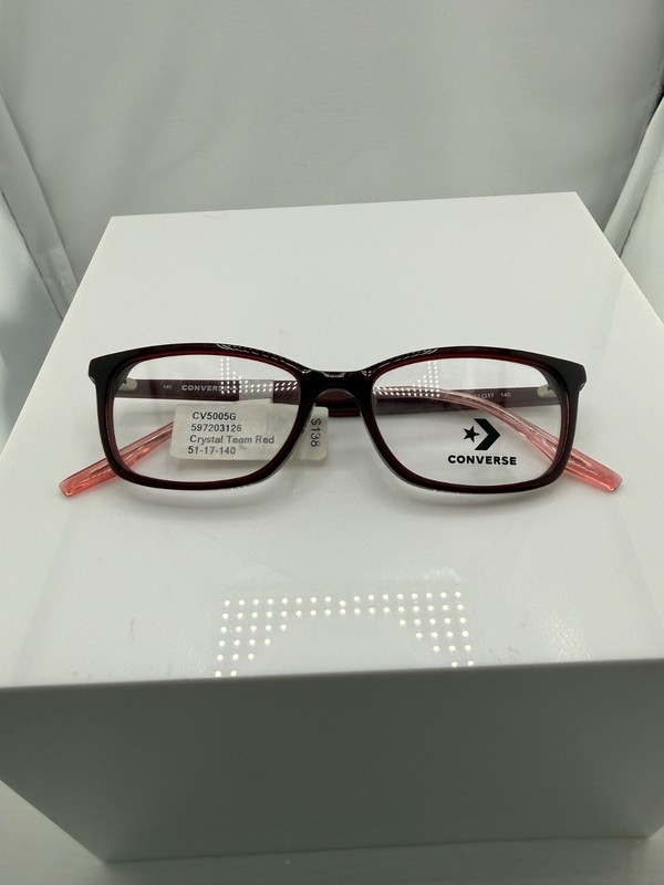 Converse CV5005 610 Crystal Team Red Full Rim 51-17-140 NWT