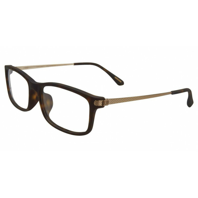 Dunhill Eyeglasses VDH036 738 56 mm Matte Dark Havana Gold