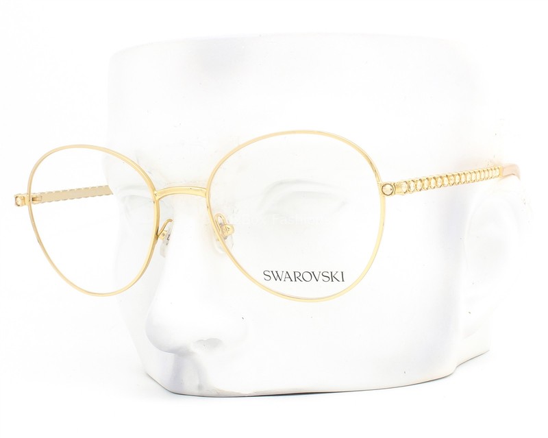 Swarovski Eyeglasses Glasses SK 1013 4004 Polished Gold with Crystals 54-19-140