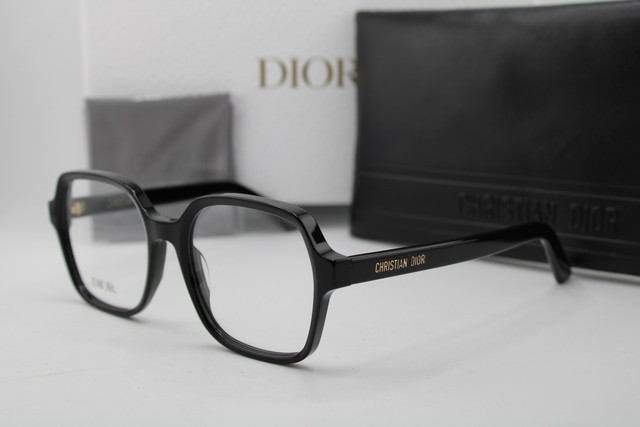 NEW CHRISTIAN DIOR DIORMIDNIGHTO S1I 1000 BLACK GOLD AUTHENTIC EYEGLASSES 53-19