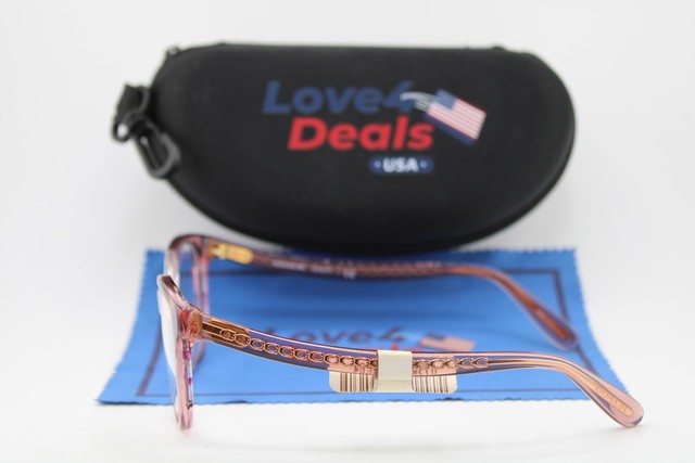 NEW COACH HC 6177 5656 CLEAR PINK GOLD AUTHENTIC EYEGLASSES 52-17 gallery