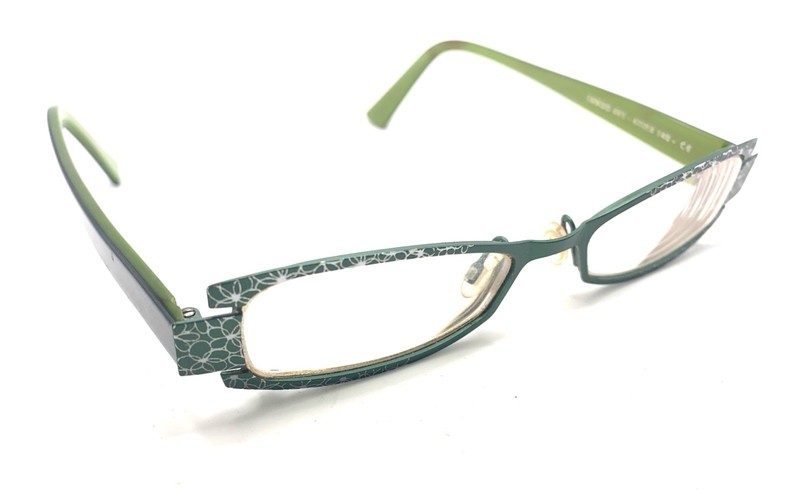 Jean Lafont Tango 441 Green Rectangle Eyeglasses Frames 47-16 140 France Women