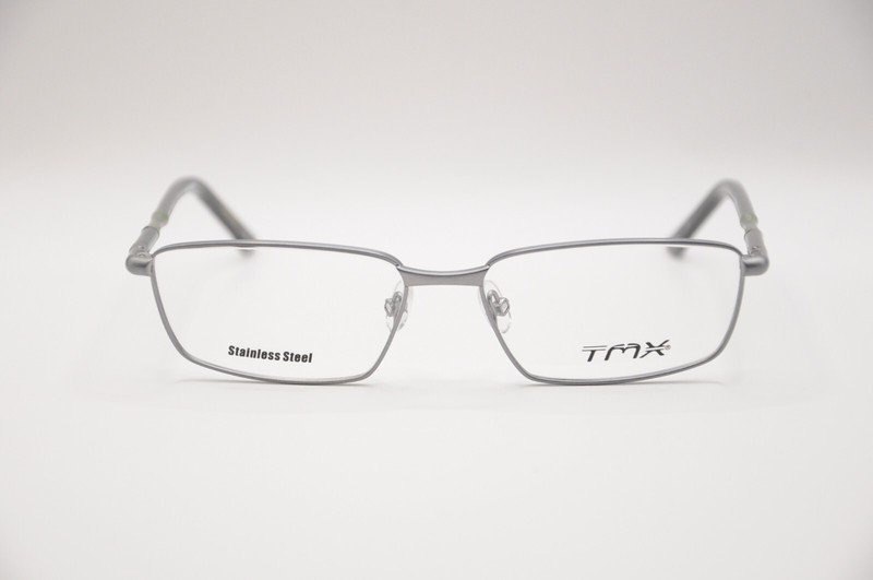 TIMEX TMX HOMESTRETCH RECTANGULAR EYEGLASS FRAMES GRAY 52-15-135 NEW