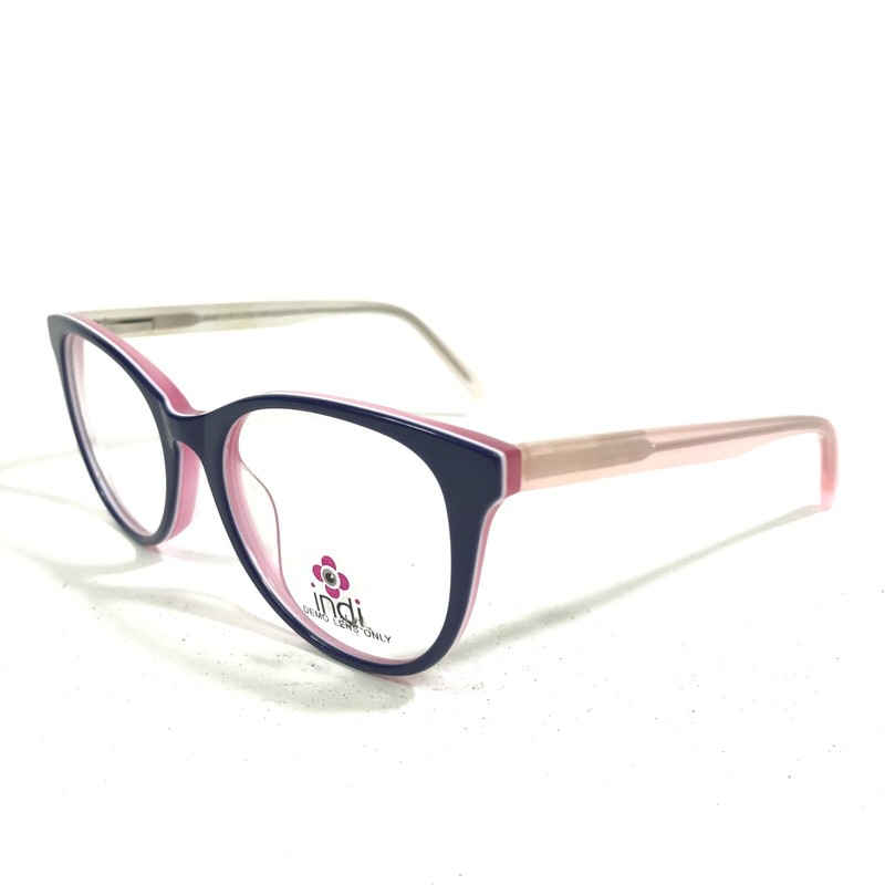 Indi KG 6001 NV Kids Eyeglasses Frames Purple Pink Round Full Rim 47-17-135 gallery