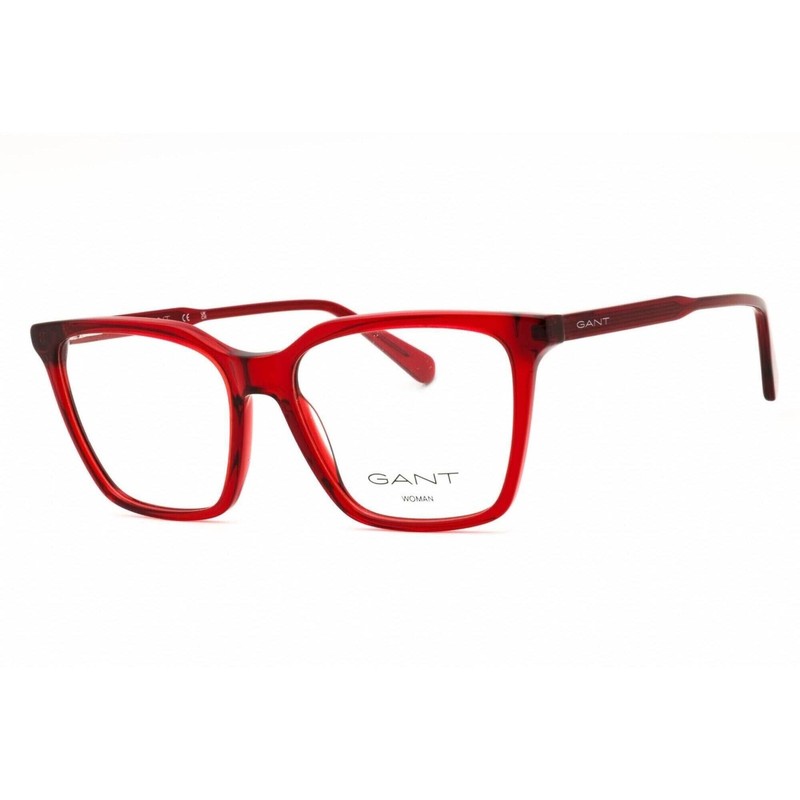 Gant Women’s Eyeglasses Shiny Bordeaux Acetate Rectangular Frame GA50080 069
