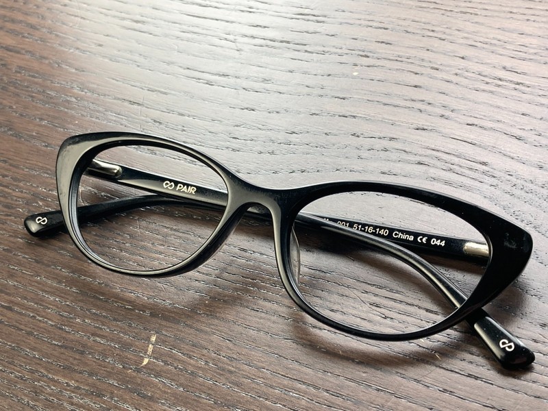 Pair Eyewear Eyeglasses Frame The Ella 001 Black Cat Eye 51-16-140 FRAMES ONLY