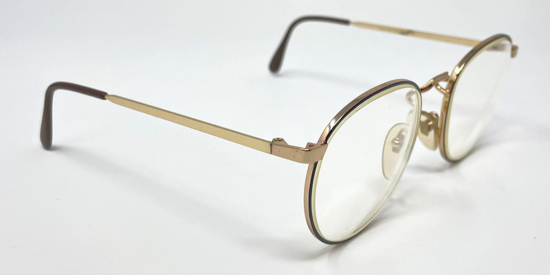 AO Safety Z87 Glasses Gold tone frame only with saddle bridge + Case 52-18-140 gallery