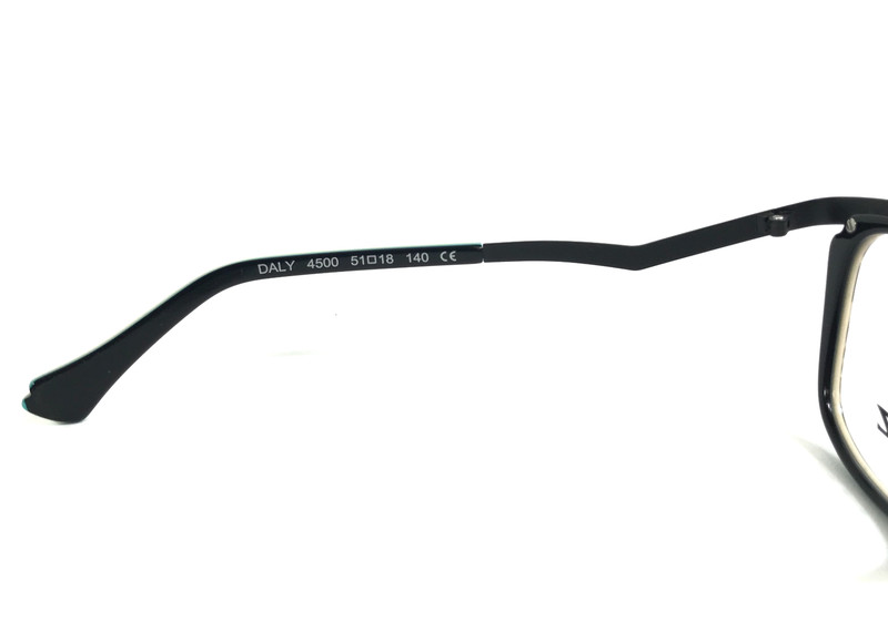 BOZ Eyeglasses Frames DALY 4500 Green Patchwork Black Cat Eye Full Rim 51-18-140 gallery