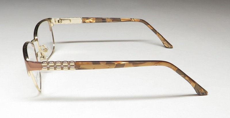 NEW DANA BUCHMAN POPPI EYEGLASSES TW WOMENS 52-16-135 BROWN FULL-RIM METAL & gallery