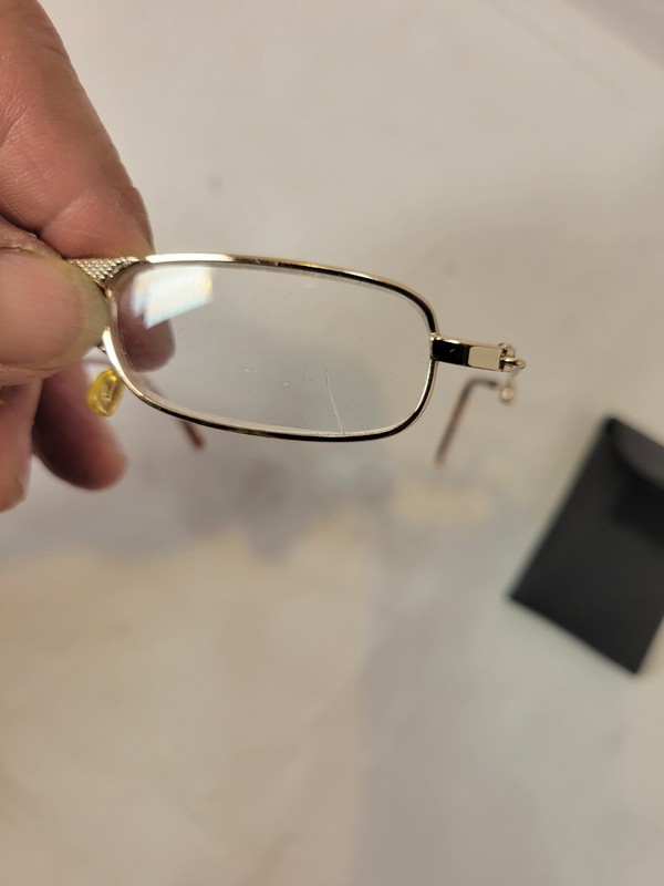 Gold Metal Rimless Eyeglasses Frames for Unisex Adults, Rimless Style gallery