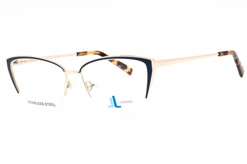 J. Landon JL5010 091 Matte Blue 53mm Eyeglasses New Authentic