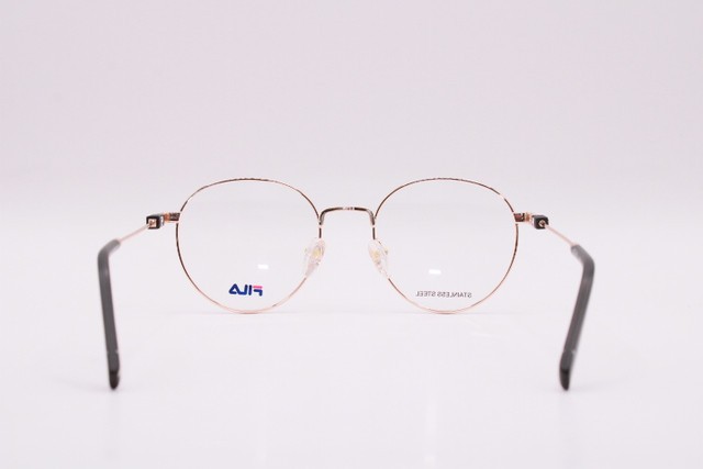 NEW FILA VFI450 COL. 0302 GOLD BLACK GUNMETAL AUTHENTIC EYEGLASSES 51-19 gallery