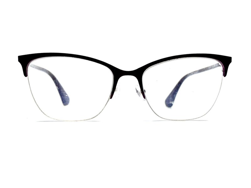 Guess Purple Metal Half Rim Cat Eye Glasses Silver Details GU2787 082 54 18 140