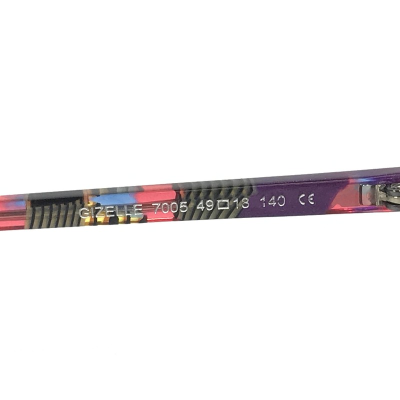 BOZ Eyeglasses Frames GIZELLE 7005 Purple Silver Cat Eye Full Rim 49-18-140 gallery