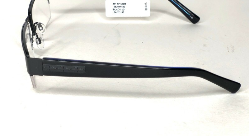 BOGO! iSTAMP Mens Matte Black Blue FRAMES Eyeglasses XP 616M 54-17-140 Demo gallery