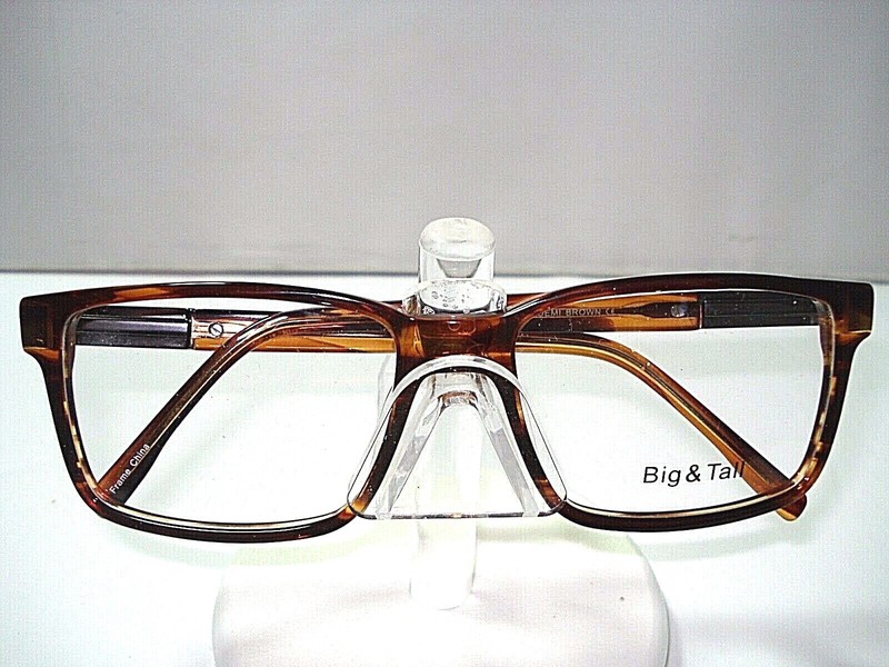 NEW VIVID BIG N TALL EYEGLASSES FRAME 14 DEMI BROWN xl SIZE