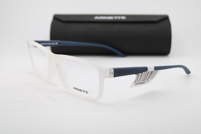 NEW ARNETTE AN 7216 2755 CROSS FADE II CLEAR BLUE AUTHENTIC EYEGLASSES 56-15