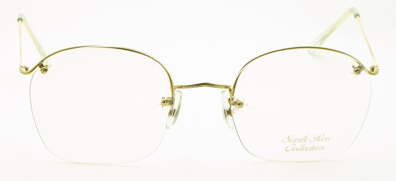 SAVILE ROW ENGLAND Rimway Gold 54x20mm Eyewear FRAMES RX Optical Eyeglasses -NOS gallery