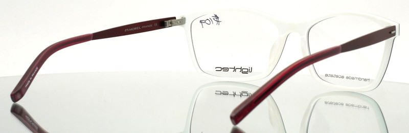LIGHTEC 7900L PP042 Burgundy Womens Semi Cat Eye Eyeglasses 55-16-135 B:38 gallery