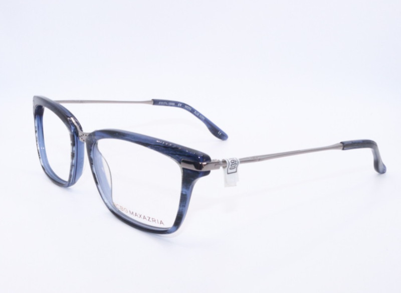 NEW BCBGMAXAZRIA MEERA BLUE HORN SILVER AUTHENTIC DESIGNER EYEGLASSES 51-17