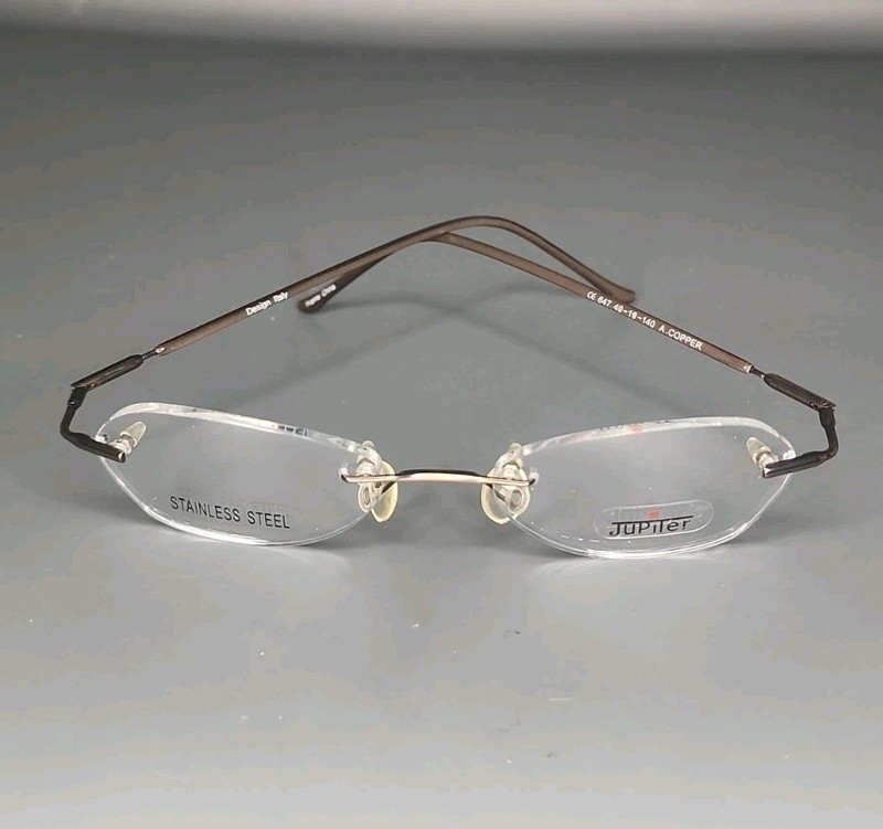 Jupiter 647 Antique Copper Rimless Stainless Steel Eyeglass Frame 49/19/140